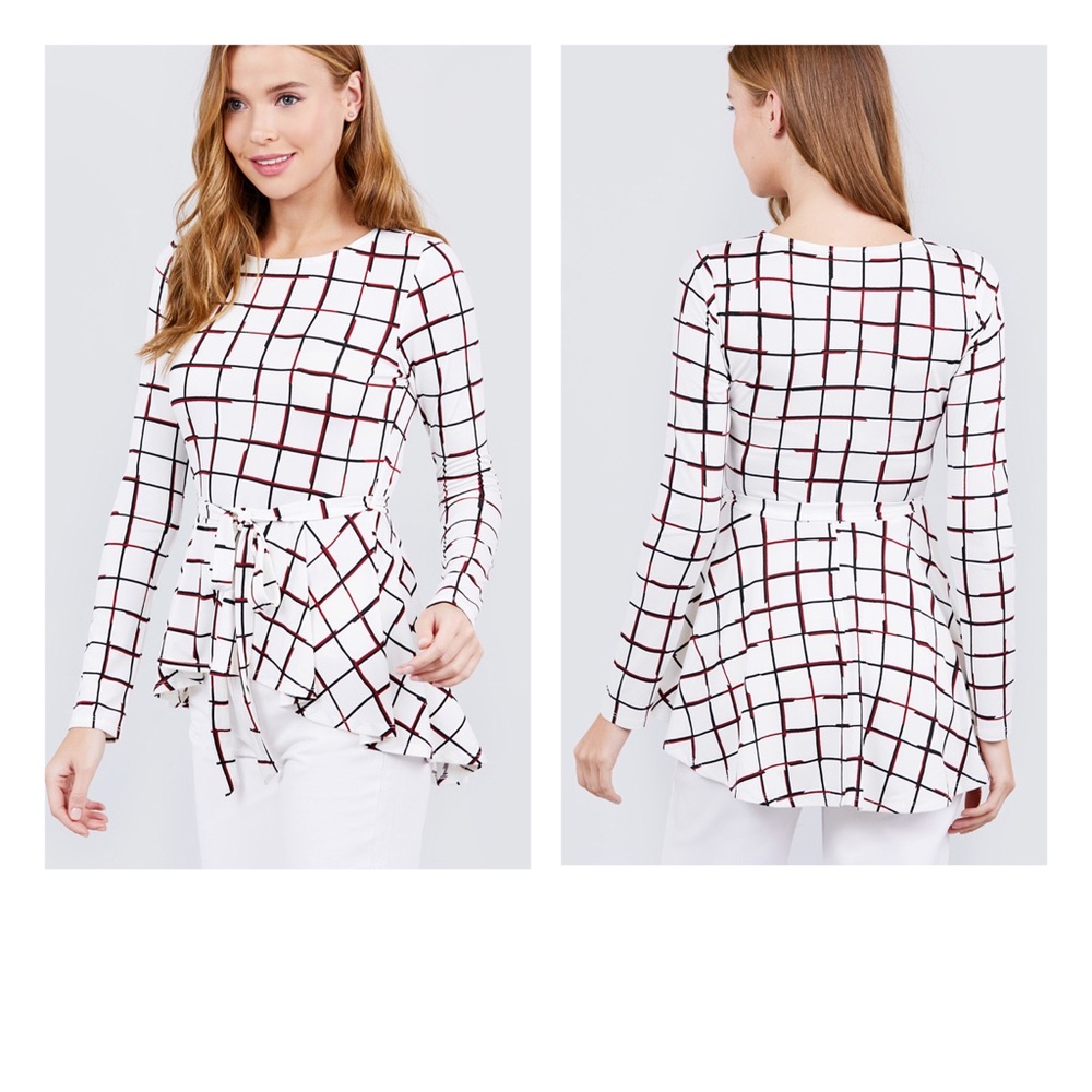 Long Sleeve Peplum Top